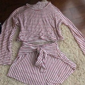 2 Piece Striped Set